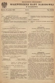 Dziennik Urzędowy Wojewódzkiej Rady Narodowej w Krakowie. 1954, nr 12