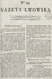 Gazeta Lwowska. 1813, nr 84
