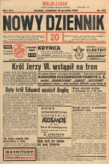Nowy Dziennik. 1936, nr 343