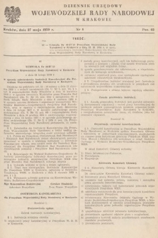 Dziennik Urzędowy Wojewódzkiej Rady Narodowej w Krakowie. 1959, nr 8