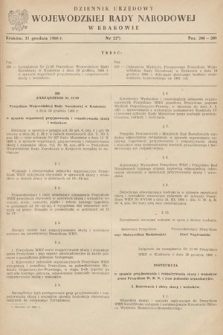Dziennik Urzędowy Wojewódzkiej Rady Narodowej w Krakowie. 1960, nr 22