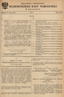 Dziennik Urzędowy Wojewódzkiej Rady Narodowej w Krakowie. 1961, nr 8