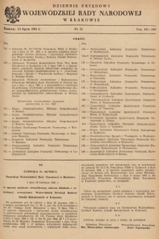 Dziennik Urzędowy Wojewódzkiej Rady Narodowej w Krakowie. 1961, nr 11