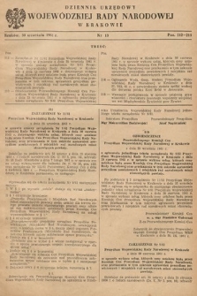 Dziennik Urzędowy Wojewódzkiej Rady Narodowej w Krakowie. 1961, nr 13