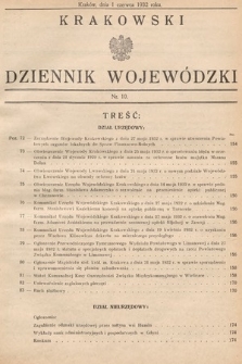 Krakowski Dziennik Wojewódzki. 1932, nr 10