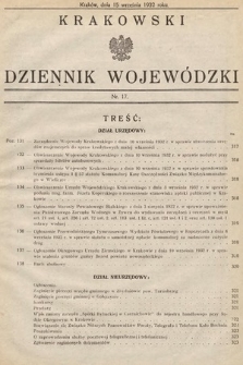 Krakowski Dziennik Wojewódzki. 1932, nr 17