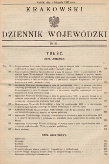 Krakowski Dziennik Wojewódzki. 1932, nr 20