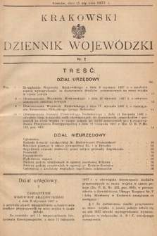 Krakowski Dziennik Wojewódzki. 1937, nr 2