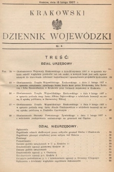Krakowski Dziennik Wojewódzki. 1937, nr 4