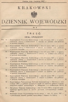 Krakowski Dziennik Wojewódzki. 1937, nr 8