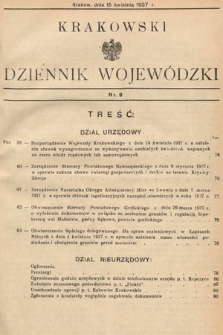 Krakowski Dziennik Wojewódzki. 1937, nr 9