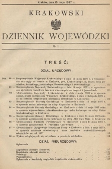 Krakowski Dziennik Wojewódzki. 1937, nr 11
