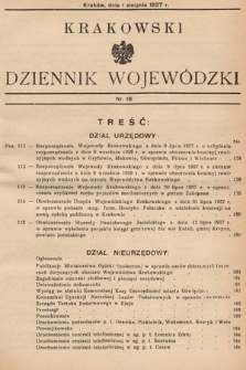 Krakowski Dziennik Wojewódzki. 1937, nr 16