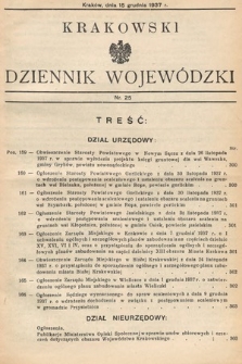 Krakowski Dziennik Wojewódzki. 1937, nr 25