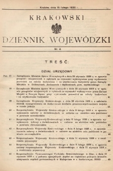 Krakowski Dziennik Wojewódzki. 1938, nr 4