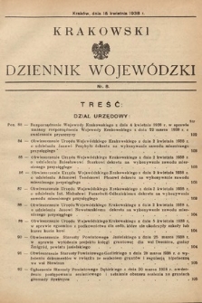 Krakowski Dziennik Wojewódzki. 1938, nr 8