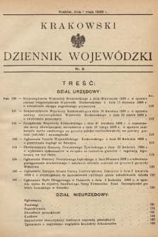 Krakowski Dziennik Wojewódzki. 1938, nr 9