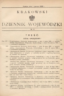Krakowski Dziennik Wojewódzki. 1938, nr 11
