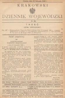 Krakowski Dziennik Wojewódzki. 1938, nr 28
