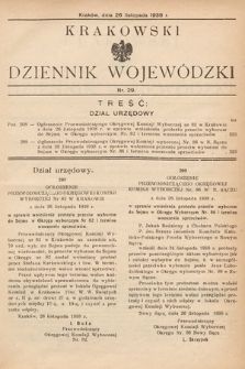 Krakowski Dziennik Wojewódzki. 1938, nr 29