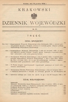 Krakowski Dziennik Wojewódzki. 1938, nr 31