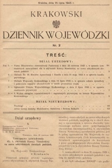 Krakowski Dziennik Wojewódzki. 1945, nr 2