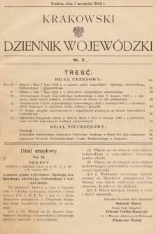 Krakowski Dziennik Wojewódzki. 1945, nr 6