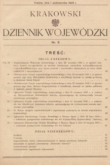 Krakowski Dziennik Wojewódzki. 1945, nr 8
