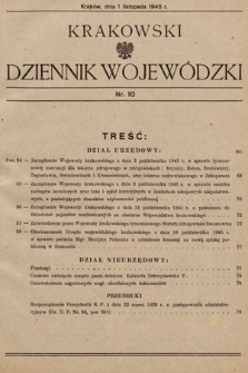 Krakowski Dziennik Wojewódzki. 1945, nr 10