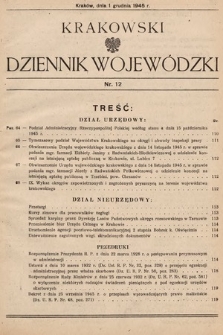 Krakowski Dziennik Wojewódzki. 1945, nr 12