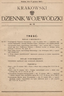 Krakowski Dziennik Wojewódzki. 1945, nr 13