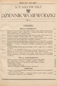 Krakowski Dziennik Wojewódzki. 1947, nr 7