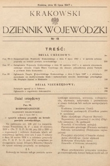 Krakowski Dziennik Wojewódzki. 1947, nr 18