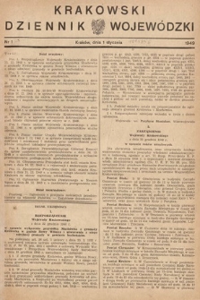 Krakowski Dziennik Wojewódzki. 1949, nr 1