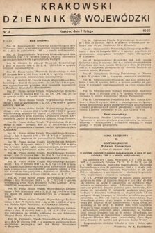 Krakowski Dziennik Wojewódzki. 1949, nr 3