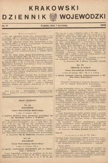 Krakowski Dziennik Wojewódzki. 1949, nr 17