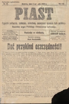 Piast : tygodnik polityczny, społeczny, oświatowy, poświęcony sprawom ludu polskiego : Naczelny organ Polskiego Stronnictwa Ludowego. 1923, nr 35