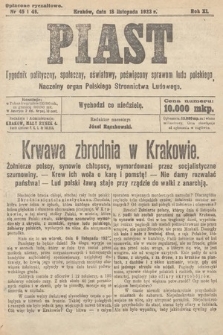 Piast : tygodnik polityczny, społeczny, oświatowy, poświęcony sprawom ludu polskiego : Naczelny organ Polskiego Stronnictwa Ludowego. 1923, nr 45-46