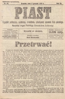 Piast : tygodnik polityczny, społeczny, oświatowy, poświęcony sprawom ludu polskiego : Naczelny organ Polskiego Stronnictwa Ludowego. 1923, nr 48