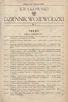 Krakowski Dziennik Wojewódzki. 1948, nr 1