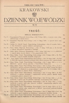 Krakowski Dziennik Wojewódzki. 1948, nr 5