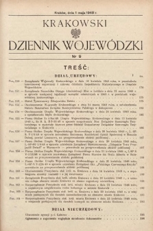 Krakowski Dziennik Wojewódzki. 1948, nr 9