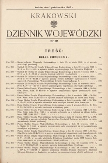 Krakowski Dziennik Wojewódzki. 1948, nr 19