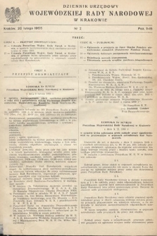 Dziennik Urzędowy Wojewódzkiej Rady Narodowej w Krakowie. 1955, nr 2