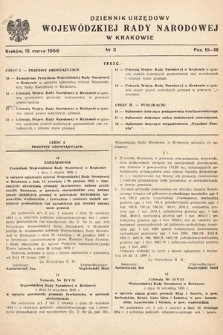 Dziennik Urzędowy Wojewódzkiej Rady Narodowej w Krakowie. 1956, nr 3