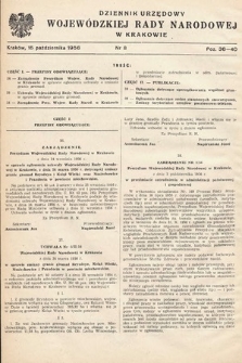 Dziennik Urzędowy Wojewódzkiej Rady Narodowej w Krakowie. 1956, nr 8