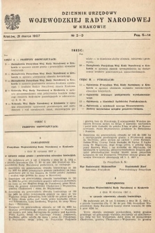 Dziennik Urzędowy Wojewódzkiej Rady Narodowej w Krakowie. 1957, nr 2-3