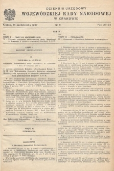 Dziennik Urzędowy Wojewódzkiej Rady Narodowej w Krakowie. 1957, nr 8