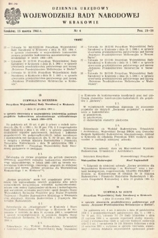 Dziennik Urzędowy Wojewódzkiej Rady Narodowej w Krakowie. 1965, nr 4