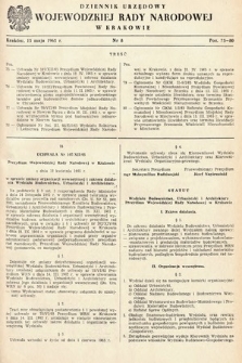 Dziennik Urzędowy Wojewódzkiej Rady Narodowej w Krakowie. 1965, nr 8